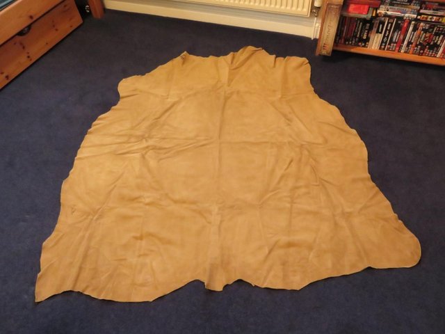 Image 2 of Suede hide approx 110cm top, 140cm bottom x140cm high
