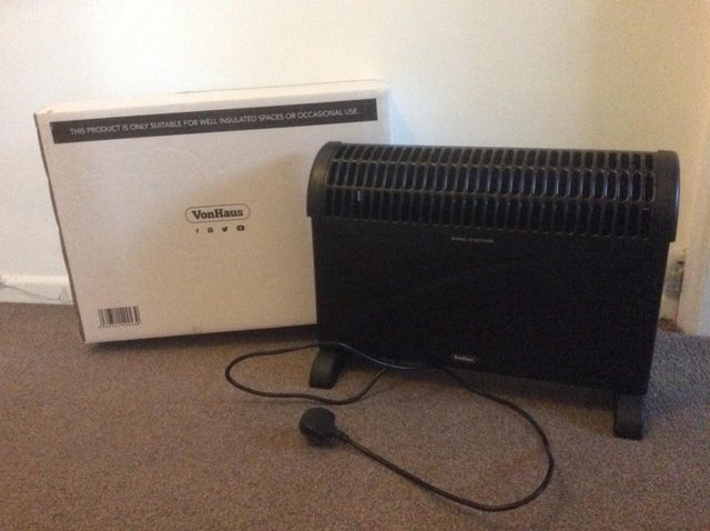 Preview of the first image of VonHaus black Convector heater 2000w.
