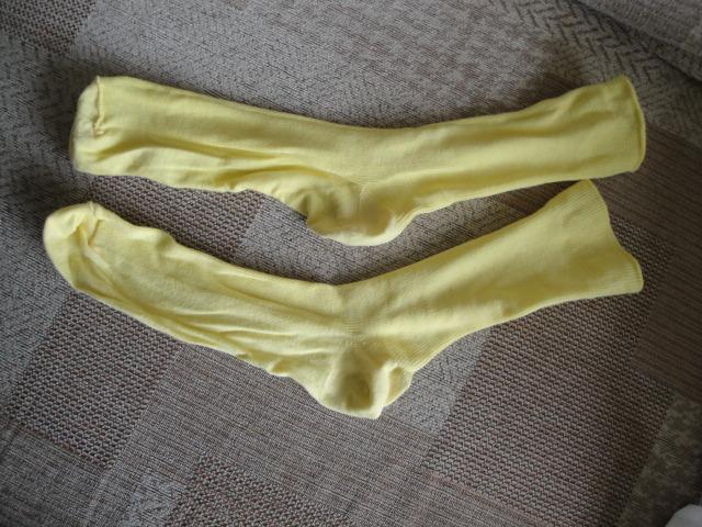 Preview of the first image of New Yellow Socks. Large. New (C263).