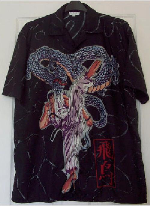 Preview of the first image of Mens Black Oriental Karate Style Shirt - Size XL    B8.