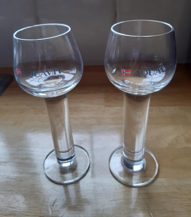 Image 4 of 2 NEW BOXED AQUAVIT GLASSES FROM NORWAY