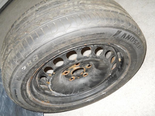 Image 2 of full size spare wheel with good tyre Skoda Octavia