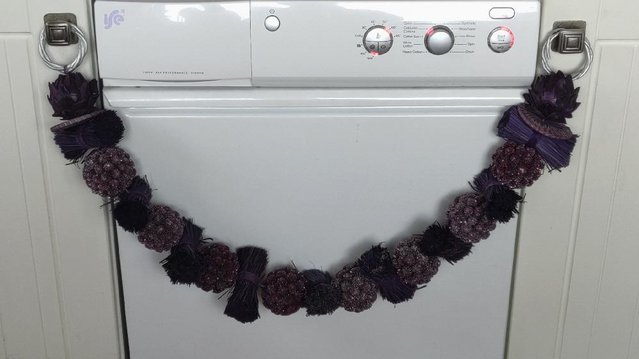 Preview of the first image of Lovely Purple Decorative Glittered Garland     BX28.