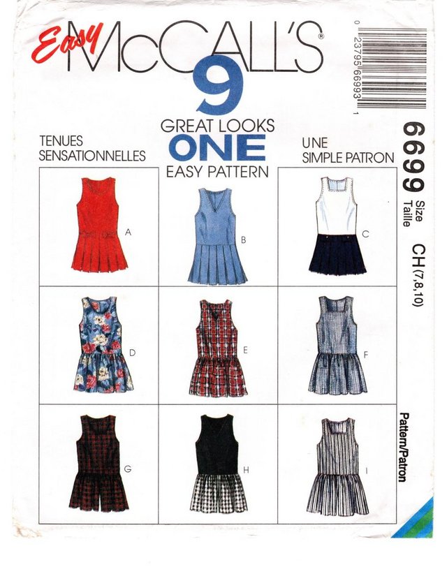 Preview of the first image of McCall's 6699 Girls' Skirt & Jumper Sewing Pattern.