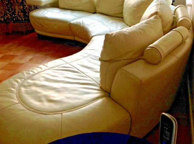Image 3 of LEATHER corner /curved SOFA FROM SOFOLOGY rrp £2960