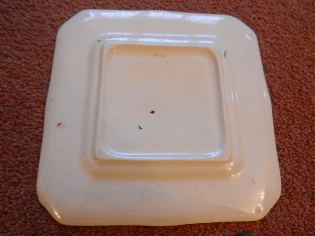 Preview of the first image of Vintage Collector Plate - Square with Fruit Design.