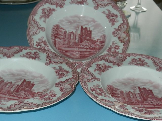 Preview of the first image of Johnson Bros Bowls- Set of Three Old Britain Castles Soup Bo.