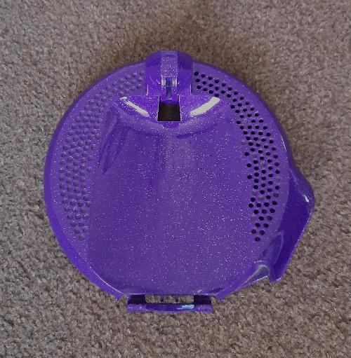 Preview of the first image of Dyson DC08/DC19 Purple Post Motor Filter Cover.