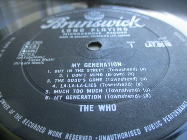 Image 2 of THE WHO-MY GENERATION-BRUNSWICK LAT 8616 GREAT CLEAN ORIGINA