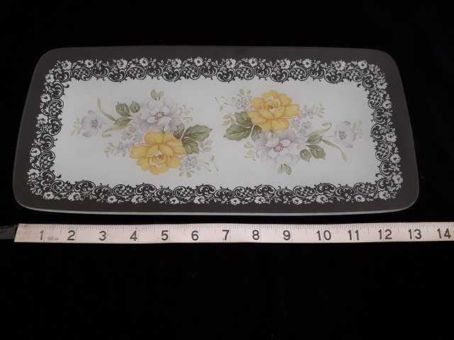 Preview of the first image of VINTAGE PRETTY GLASS SERVING PLATES.