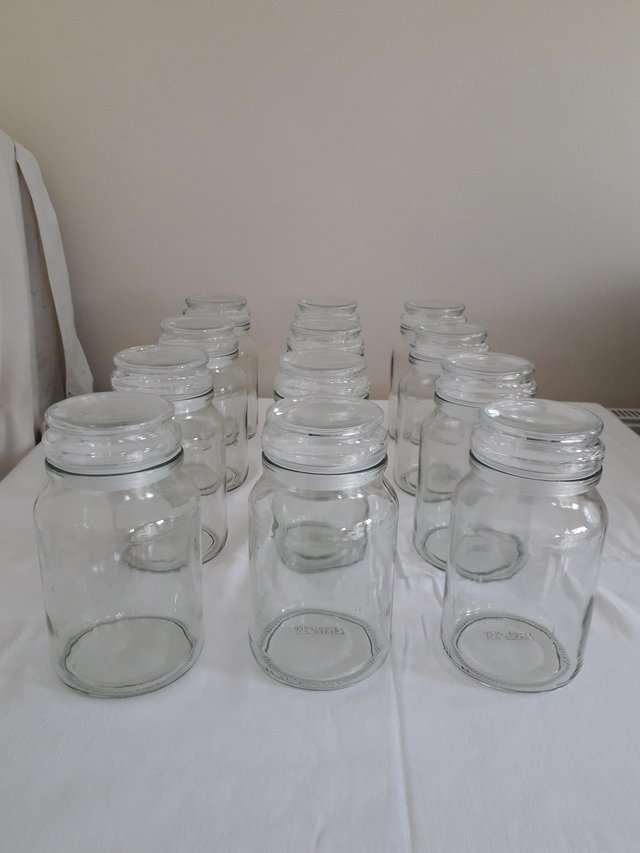 Preview of the first image of GLASS STORAGE JARS COLLECT TAMWORTH.