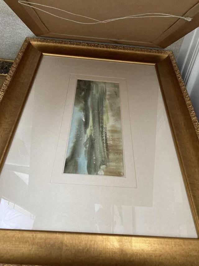 Preview of the first image of Watercolour Picture in Solid Wood Frame.
