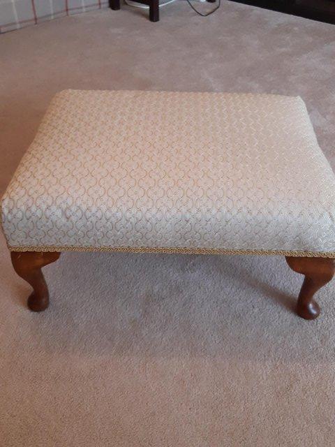 Preview of the first image of Foot Stool newly upholstered..