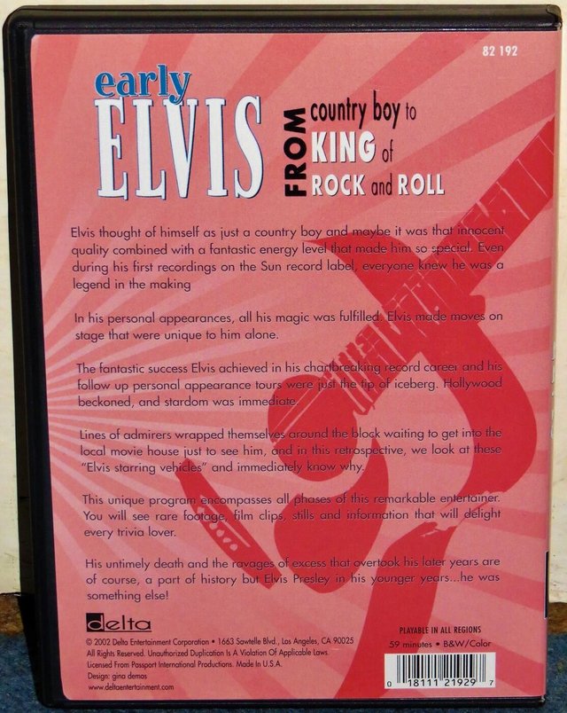 Image 2 of EARLY ELVIS FROM COUNTRY BOY TO KING OF ROCK N ROLL DVD