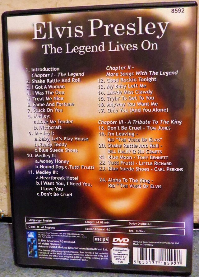 Image 2 of ELVIS PRESLEY THE LEGEND LIVES ON A TRIBUTE TO THE KING DVD