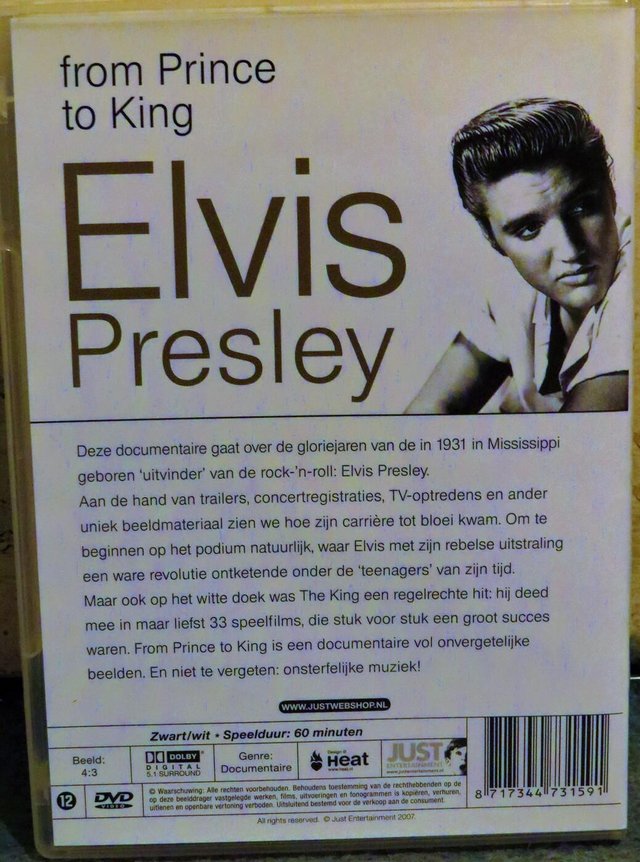 Image 2 of ELVIS PRESLEY FROM PRINCE TO KING ELVIS DVD