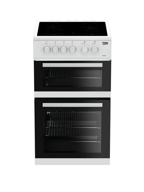 Preview of the first image of BEKO 50CM WHITE ELECTRIC CERAMIC COOKER-TWIN CAVITY-SUPERB.