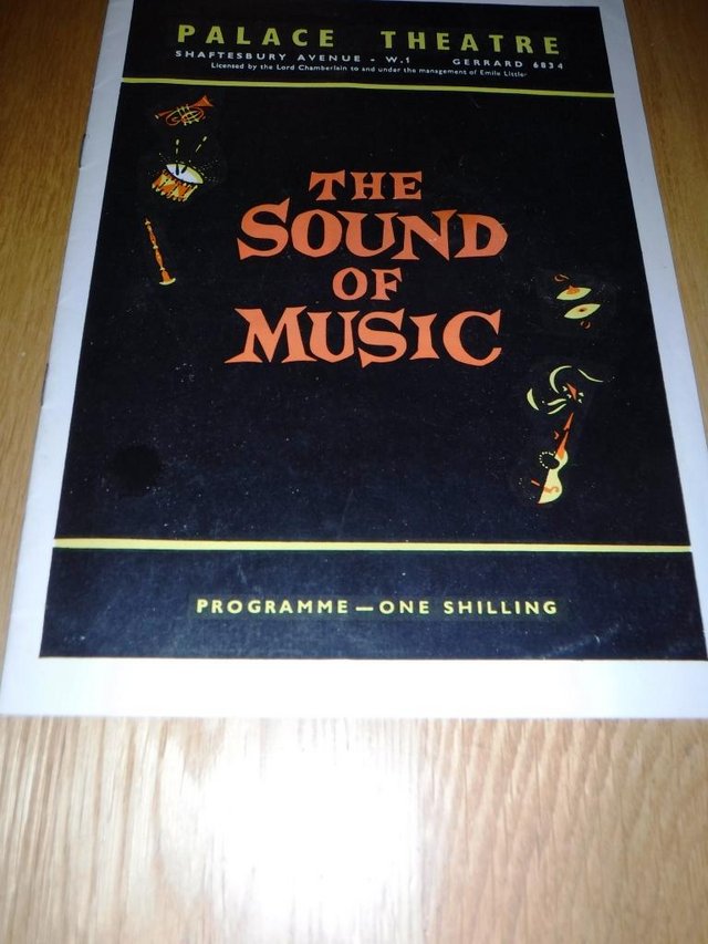 Preview of the first image of Sound of Music Programme Palace Theatre 1961.