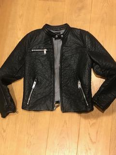 Image 2 of Women Black leather jacket size small