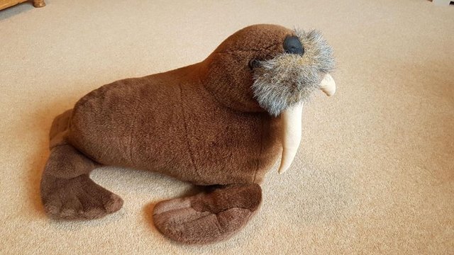 Image 2 of Sea World Large Walrus Soft Toy