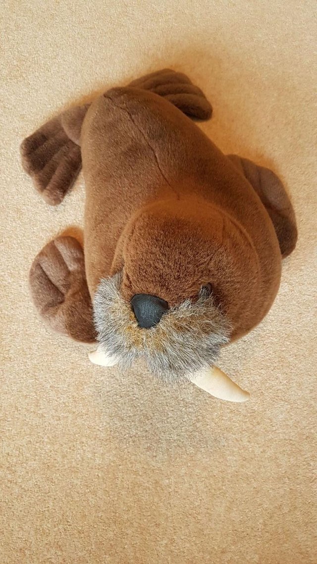 Image 3 of Sea World Large Walrus Soft Toy