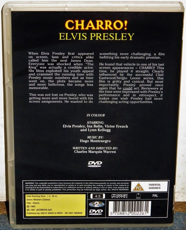 Image 2 of ELVIS PRESLEY CHARRO MOVIE DVD