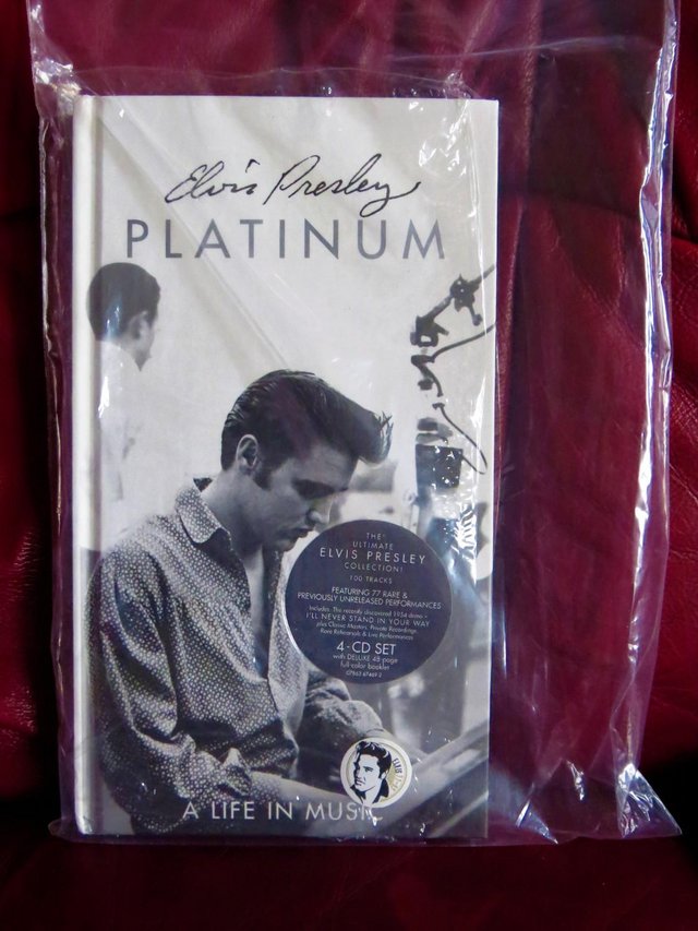 Preview of the first image of ELVIS PRESLEY PLATINUM A LIFE IN MUSIC 4 CD SET.
