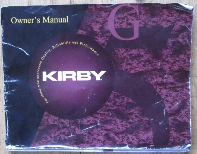 Preview of the first image of Kirby G5 Owner's Manual (incl P&P).