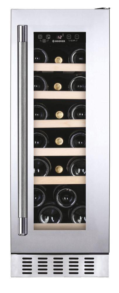 Preview of the first image of HOOVER 30CM WINE COOLER-19 BOTTLE-S/S-UV GLASS DOOR-NEW BOX.