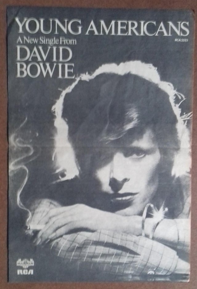 Preview of the first image of 1975 David Bowie 'Young Americans' music magazine poster..