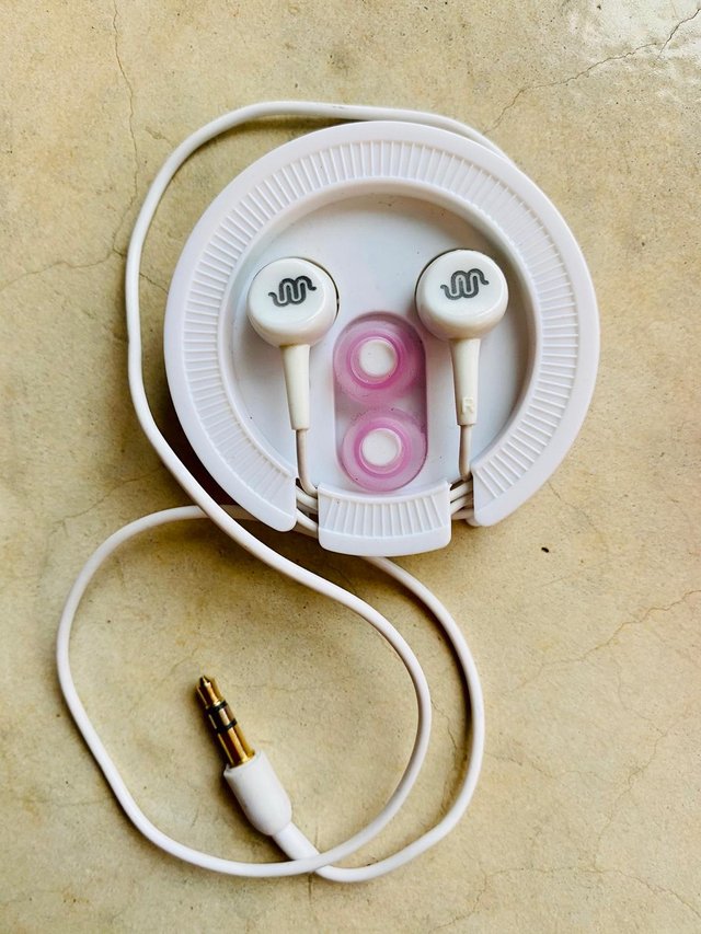 Image 2 of Earphones with Spare Bugs and Storage Case