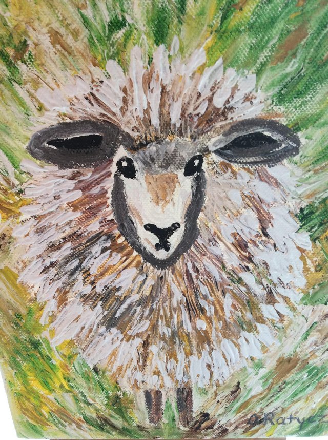 Image 2 of Original oil painting of a sheep