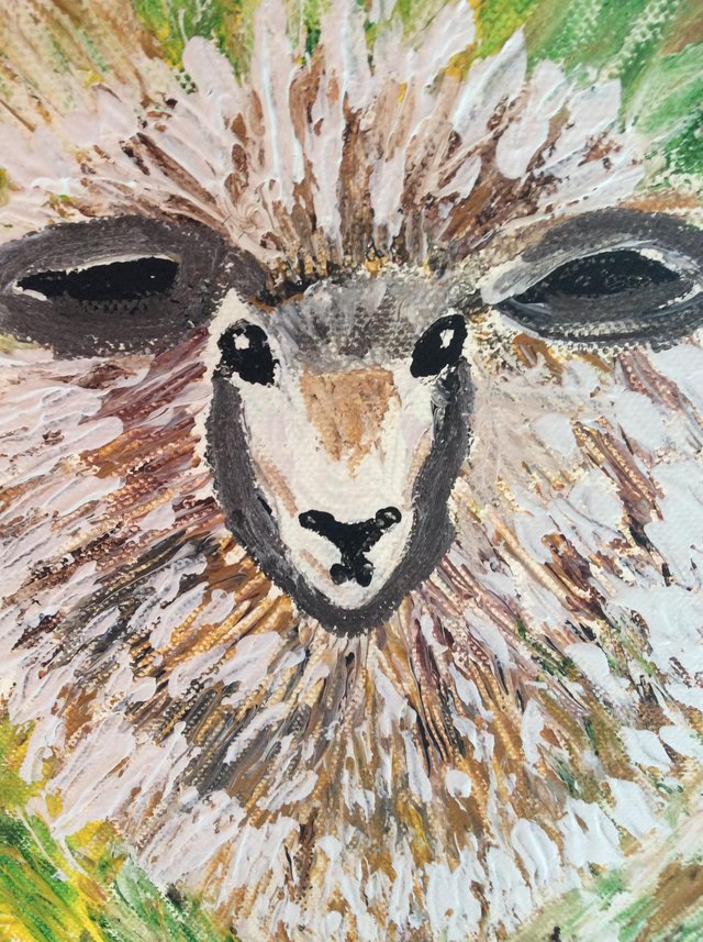 Image 3 of Original oil painting of a sheep