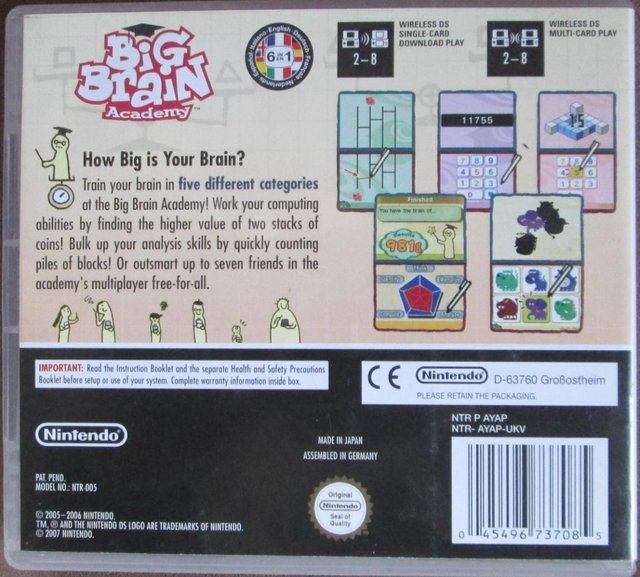 Image 2 of DS Game - Big Brain Academy (incl P&P)