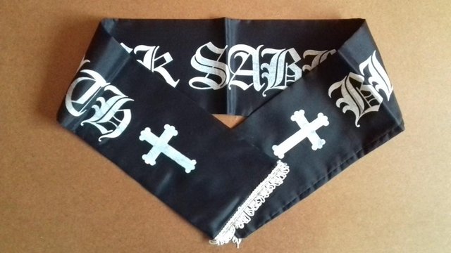 Preview of the first image of 1980’s BLACK SABBATH CONCERT SCARF..
