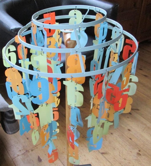 Preview of the first image of Childs Numbers lampshade (incl P&P).