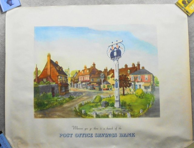Preview of the first image of 1954 Post Office poster Biddenden Kent.