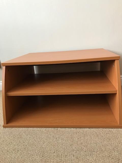 Image 2 of TV STAND in Rich Beech wood. Width 24 inches