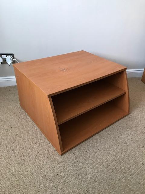 Image 4 of TV STAND in Rich Beech wood. Width 24 inches