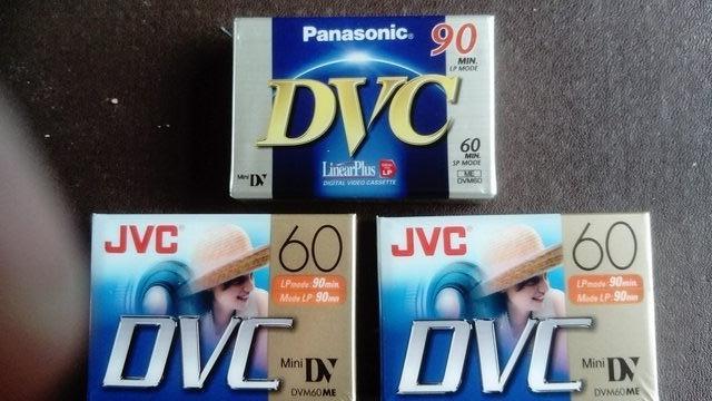 Preview of the first image of PANASONIC & JVC 60 MINUTE SP (90LP) MINI CAMCORDER TAPES.
