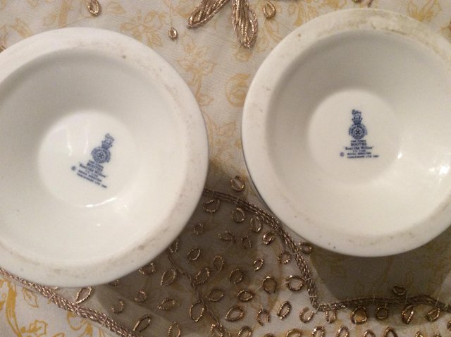 Image 2 of Royal Doulton blue & white porcelain candle holders