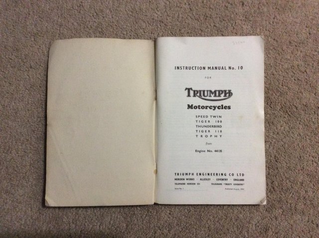 Image 2 of Triumph instruction manual no 10
