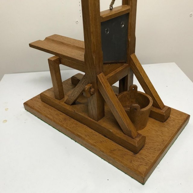 Image 16 of French Guillotine desks top cigar cutter in oak