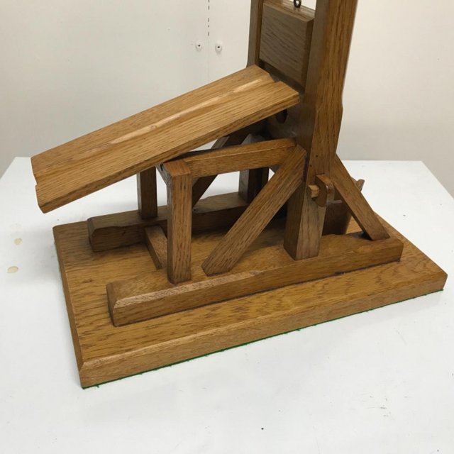 Image 17 of French Guillotine desks top cigar cutter in oak