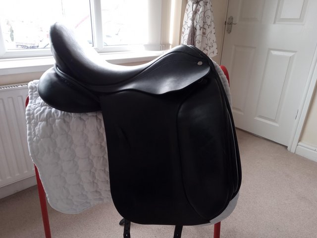 Preview of the first image of Barnsby Dressage Saddle Black 17.5.