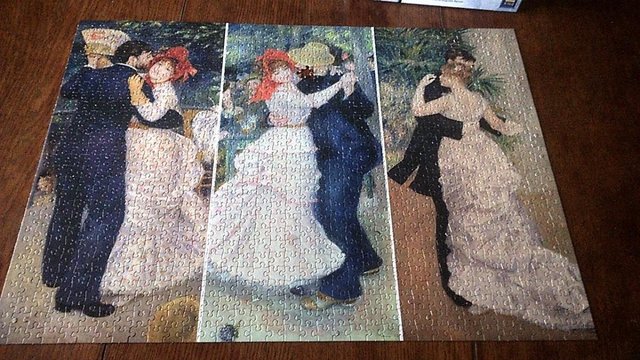 Preview of the first image of King 1000 piece Jigsaw Dancers- Renoir Missing 1 piece.