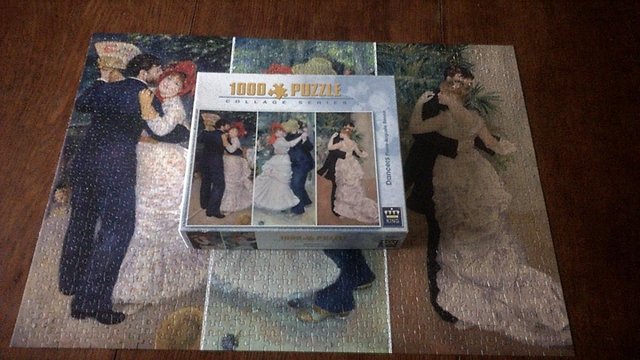 Image 3 of King 1000 piece Jigsaw Dancers- Renoir Missing 1 piece