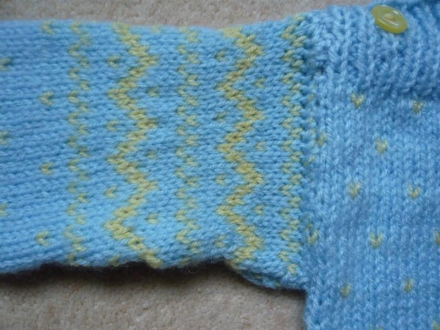 Image 2 of Jumper - baby boy, brand new, hand knitted, fair isle
