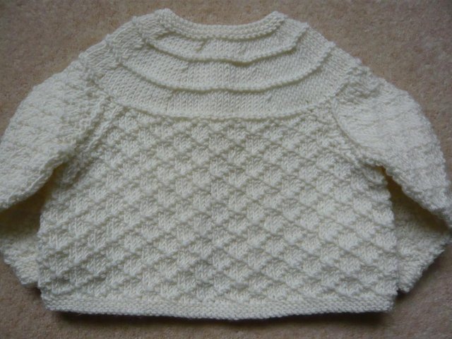 Image 3 of Matinee coat - baby boy, brand new, hand knitted