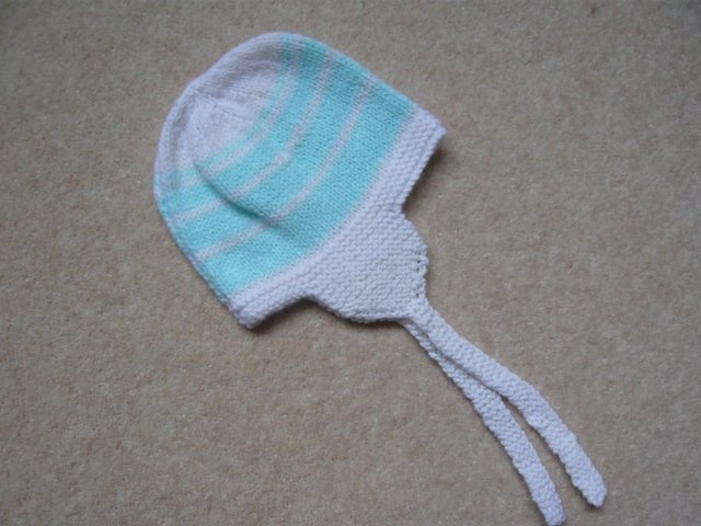 Image 2 of Helmet - baby boy, brand new, hand knitted